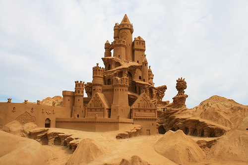 crushed sand castle