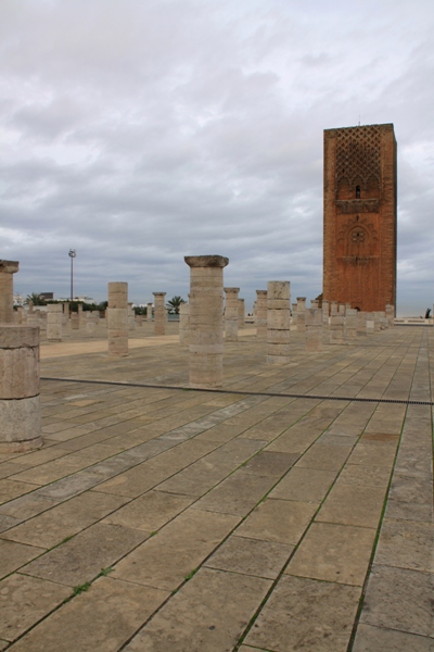 The tower of Hassan, temporarily converted into a bell tower by the Spanish.