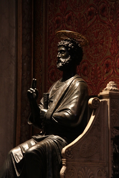 The body of a pagan, the head of a saint.