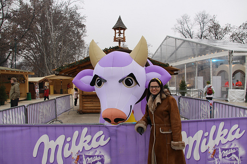 Lydia and the delicious Milka cow.