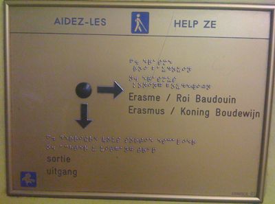 Yes, even the braille is bilingual