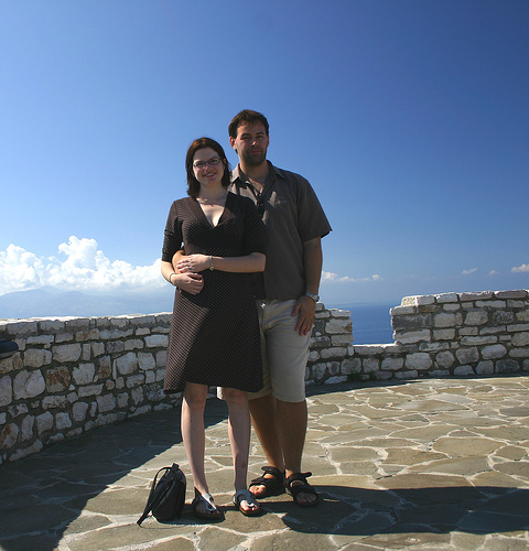 Looking out over Albania