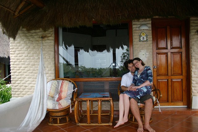 On our verandah.