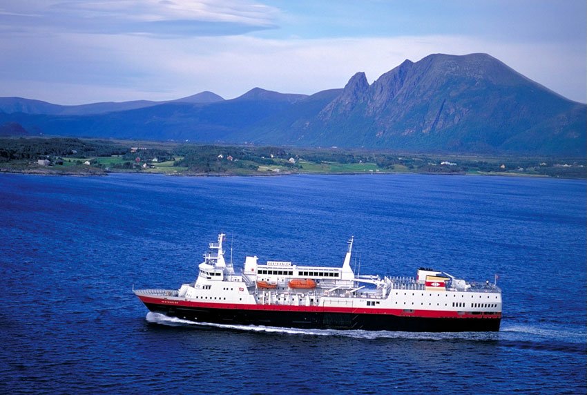 Our ship and the magestic mountains of Norway