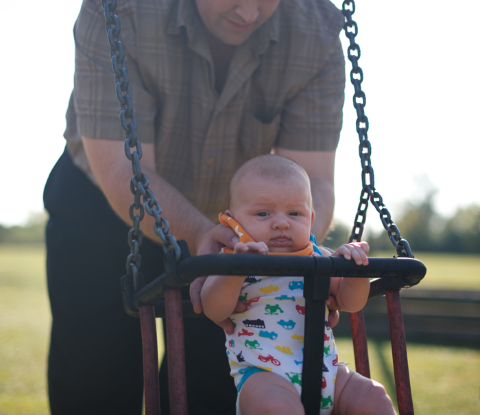 Hayden's first swing